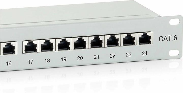 Productafbeelding equip 19" patchpaneel: 24 poorten, 1U, grijs