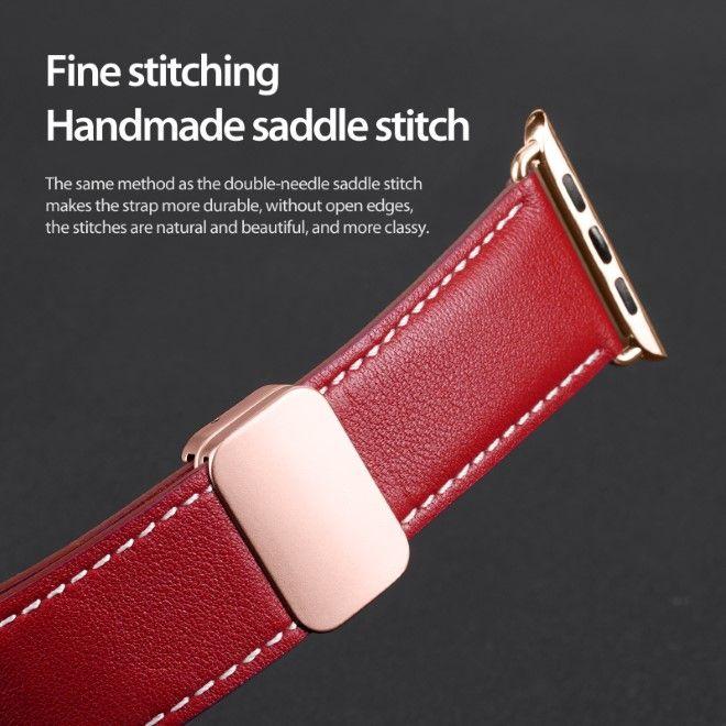 Produktbild Dux Ducis YA Armband (42 mm, 44 mm, 45 mm, 49 mm, Echtleder, Apple Watch Series 3, Apple Watch Series 4, Apple Watch Series 5, Apple Watch Series 6, Apple Watch Series 7, Apple Watch Series 8, Apple Watch Series 9, Apple Watch SE, Apple Watch Ultra, Apple Watch Ultra 2, Apple Watch Series 1, Apple Watch Series 2)
