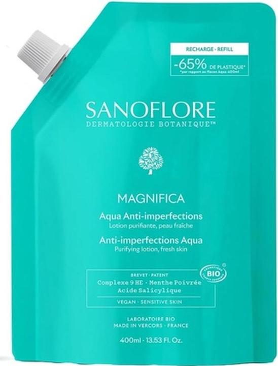 Sanoflore Organische klärende Tonerlotion Nachfüllung (400 ml)