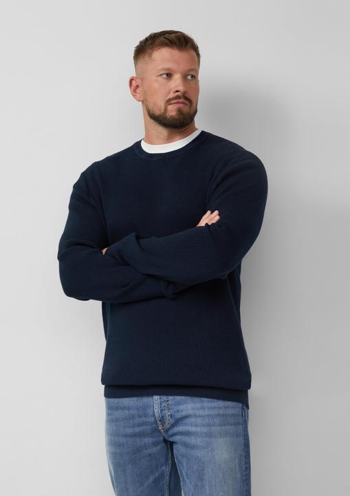 Produktbild s.Oliver Strickpullover Strukturmix-Pullover aus reiner Baumwolle (XXL)