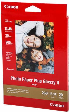 Actual product image Canon PP-201 Plus Glossy II (260 g/m², 13 x 18 cm, 20 x)