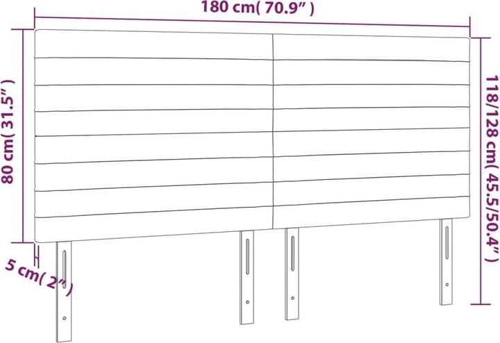 Produktbild vidaXL Kopfteil (200 x 5 x 88 cm)