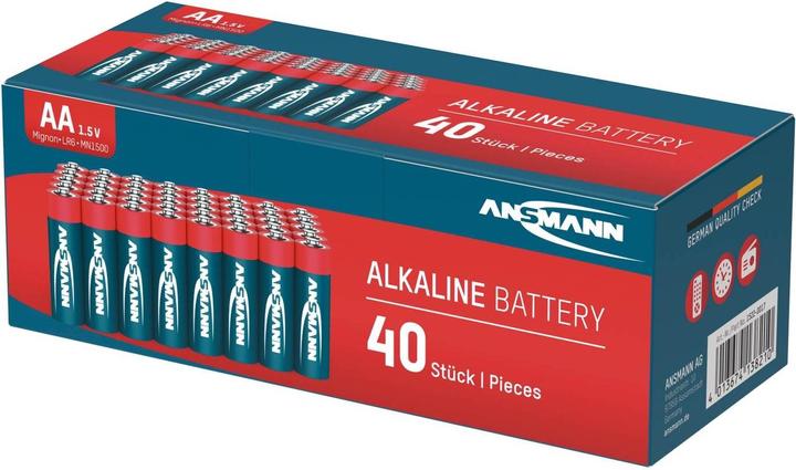Actual product image Ansmann Alkaline Mignon (AA) batteries - 40 pieces (40 pcs., AA, 2800 mAh)