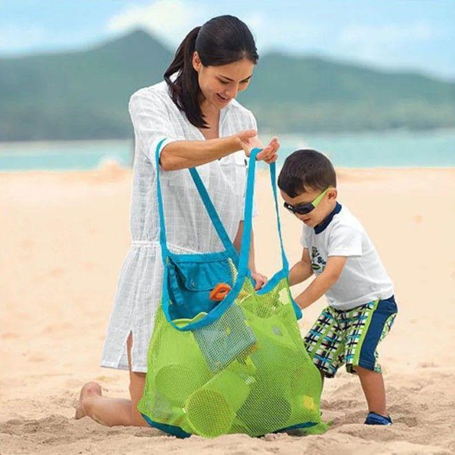 Actual product image MU Style Beach toy net bag Carrier bag