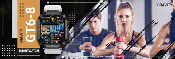 Image du produit Gravity SMARTWATCH MĘSKI GT6-8 - WYKONYWANIE POŁĄCZEŃ, MONITEUR SNU (sg020h) (42 mm)