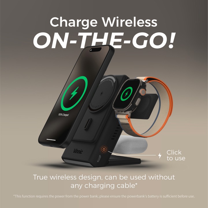 Actual product image Vinnic AELLO PEAK Charging Dock (5000 mAh, 15 W, 15 Wh)