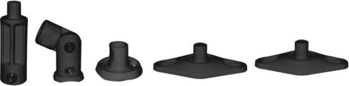 Actual product image Maclean MC-528 speaker mount Table Plastic Black (1 pair, Wall installation, Tiltable, Height-adjustable)
