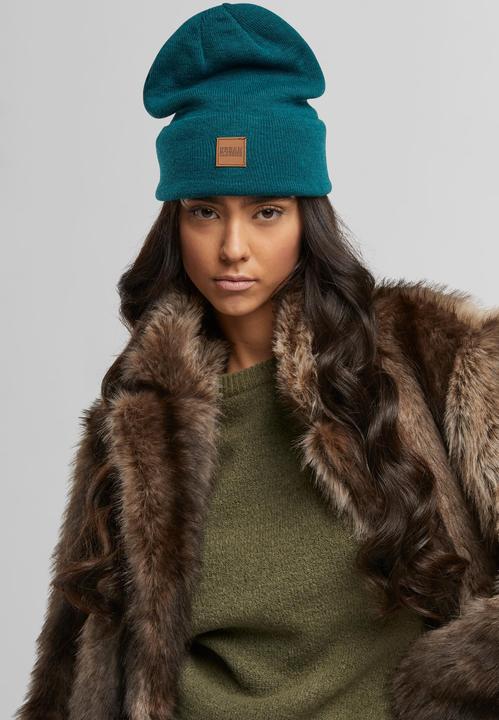 Produktbild Urban Classics Leatherpatch Long Beanie (One Size)