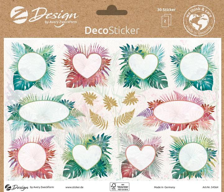 Image du produit Avery Autocollants à motifs A5 DEKO fougères