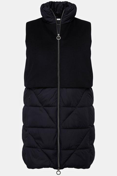 Actual product image Ulla Popken Mixed Texture Wool Look Vest (54)