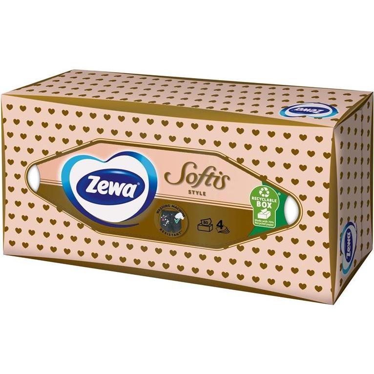 Thumbnail - Zewa, Taschentücher + Kosmetiktücher, Napkins Zewazewa Softis Box 80pc