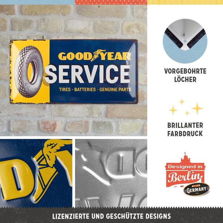 Produktbild Tomato Blechschild Goodyear - Service (50 x 50 cm)