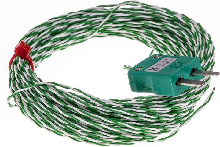 Produktbild RS PRO Type K IEC 1/0.2mm Thermocouple+Plug10m