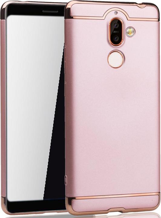 Actual product image König Design Mobile Cover Protective Case for Nokia 7 Plus Bumper 3 in 1 Cover Rose Shell Gold (Nokia 7 Plus)