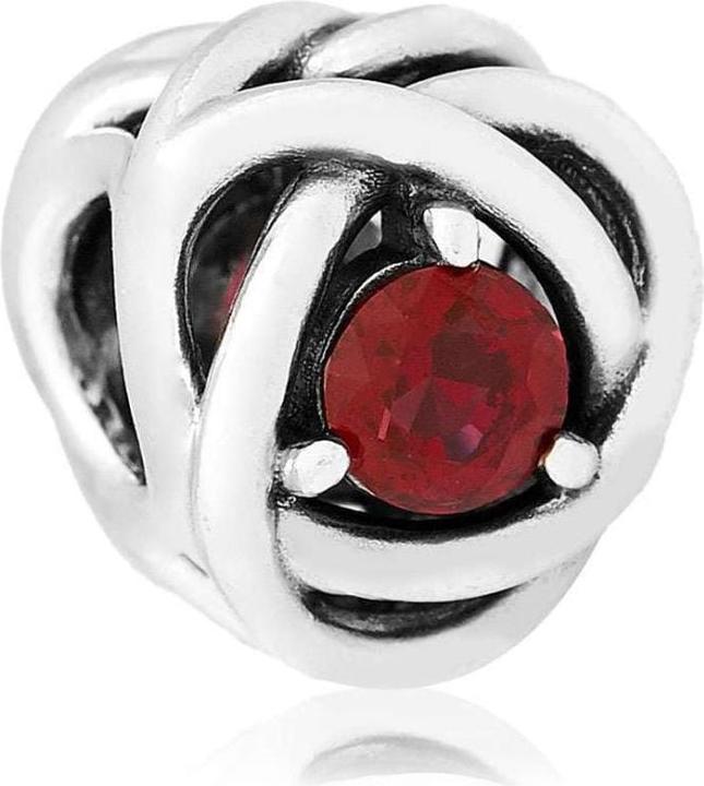 Produktbild Pandora Juli Geburtsstein Wahres Rot Ewigkeitskreis Charm (Sterling Silber 925)