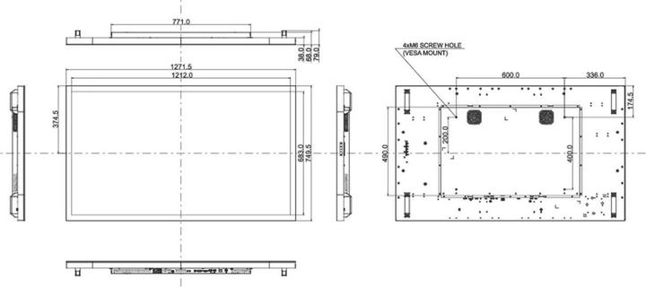Productafbeelding iiyama 55" TF5539UHSC-W1AG Touch HDMI+DP (3840 x 2160 Pixels, 55")