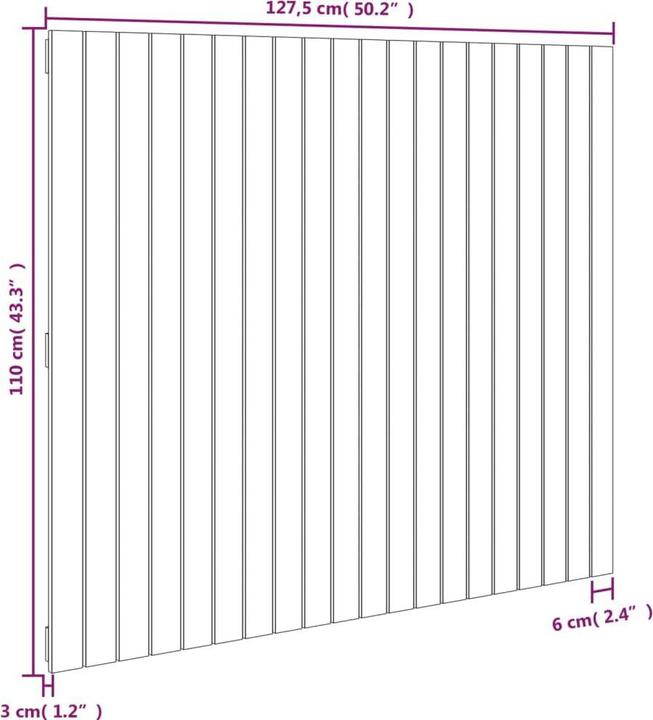 Image du produit vidaXL Wand-Kopfteil (127 x 5 x 110 cm)