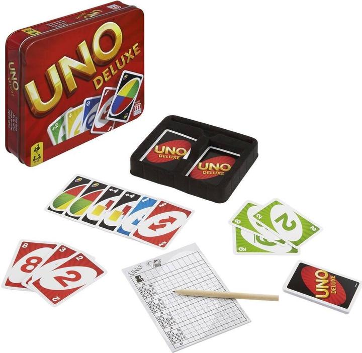 Immagine prodotto Mattel Games Uno Deluxe Gioco di Carte (Tedesco, Francese, Italiano)