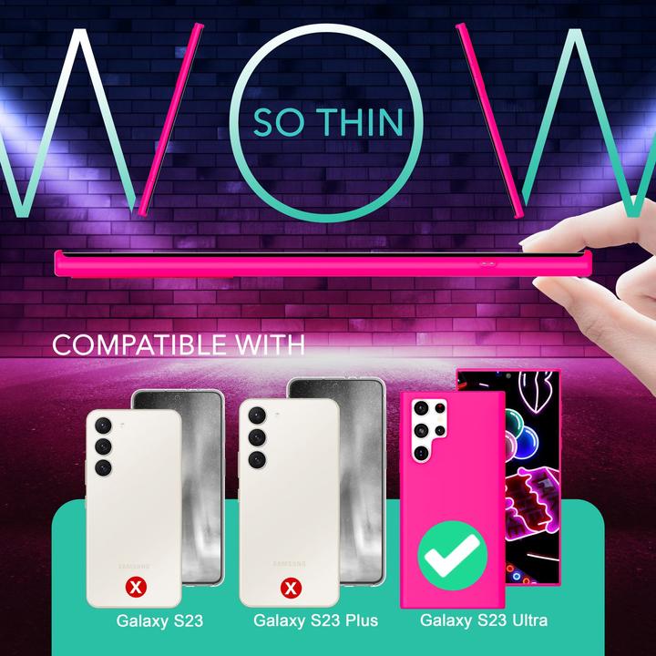 Actual product image Nalia Neon silicone cover with 2x screen protector (Samsung Galaxy S23 Ultra)