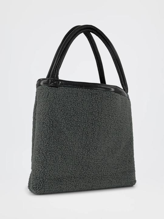 Actual product image Studio Noos Shopper "Reversible Teddy Lacquer Mom Bag" black