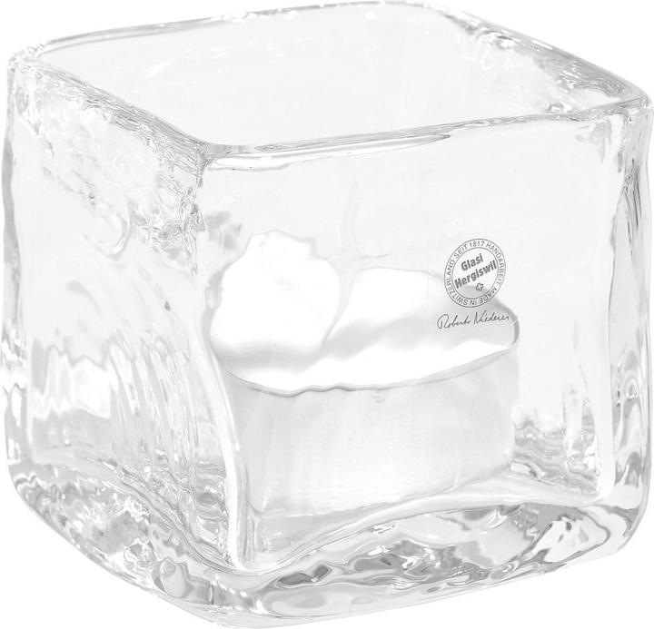 Actual product image Glasi Hergiswil Cube shape tealight holder (9 x 9 cm)