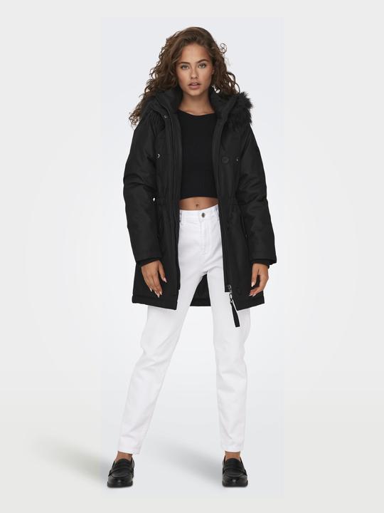 Image du produit Only Capuche avec bord en fausse fourrure amovible Poignets côtelés Parka Longue parka