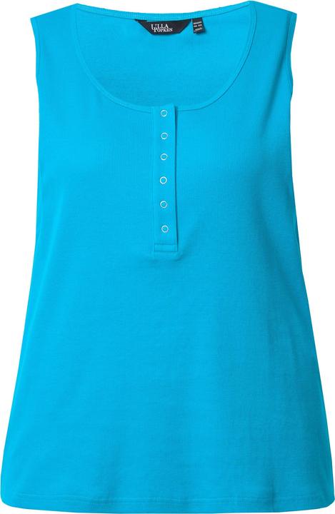 Immagine prodotto Ulla Popken Top dal taglio smanicato in jersey a costine con scollo rotondo e abbottonatura (46, 48)