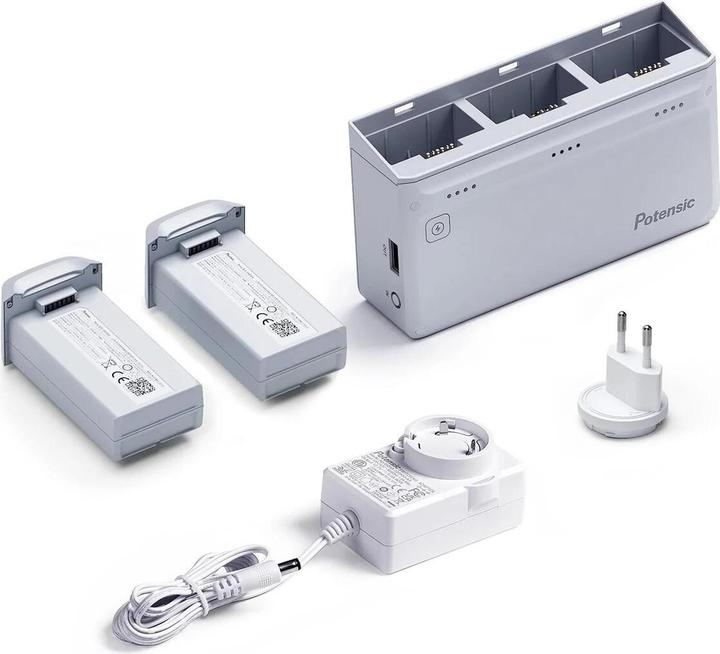 Potensic Atom Ladehub + 2 Akkus (Drohnen Ladegerät, Drohnen Akku, Potensic Atom)