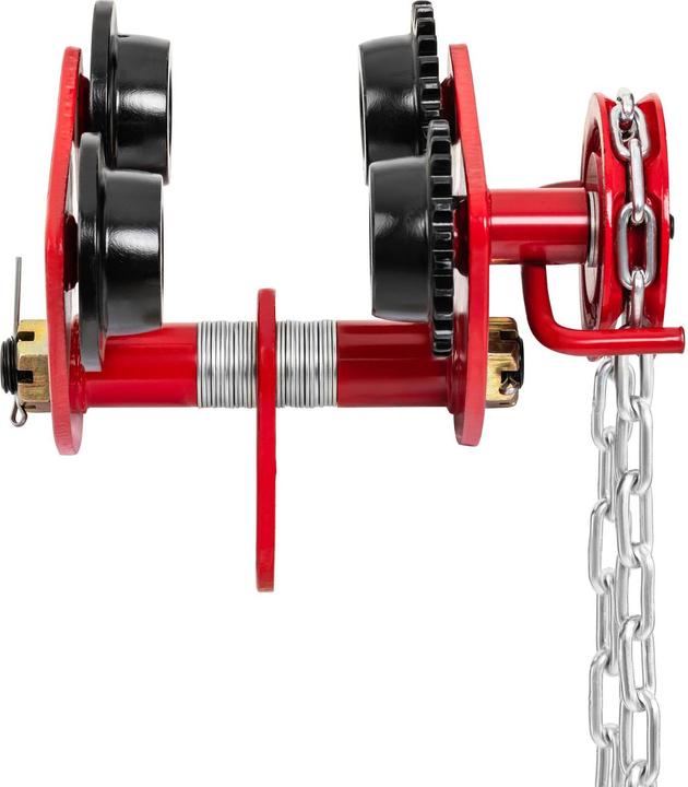 Produktbild Steinberg Rollfahrwerk Krankatze Laufkatze Handfahrwerk 1.000 kg 77-133 mm mit Kette (1 kg)
