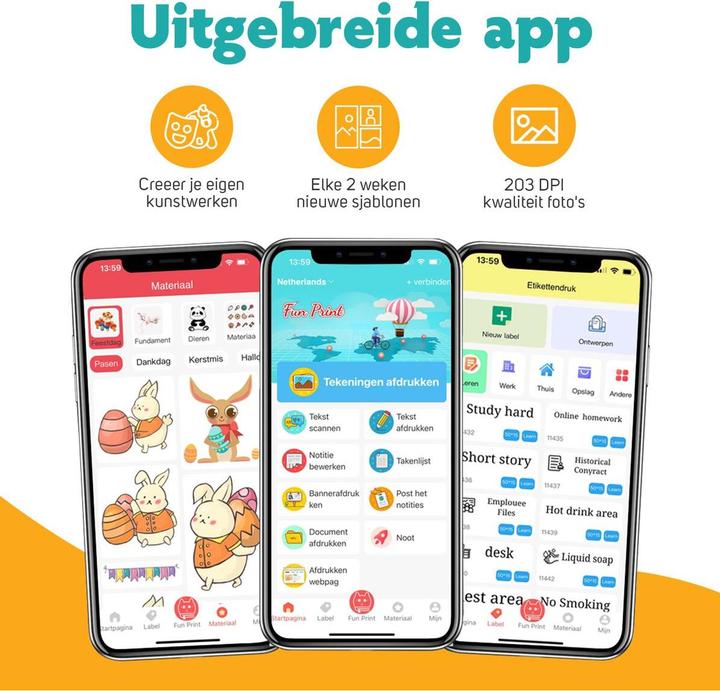 Produktbild Pora&Co Mini Printer For Mobiel Pink (2950041846694) (Thermodirekt, Farbe)