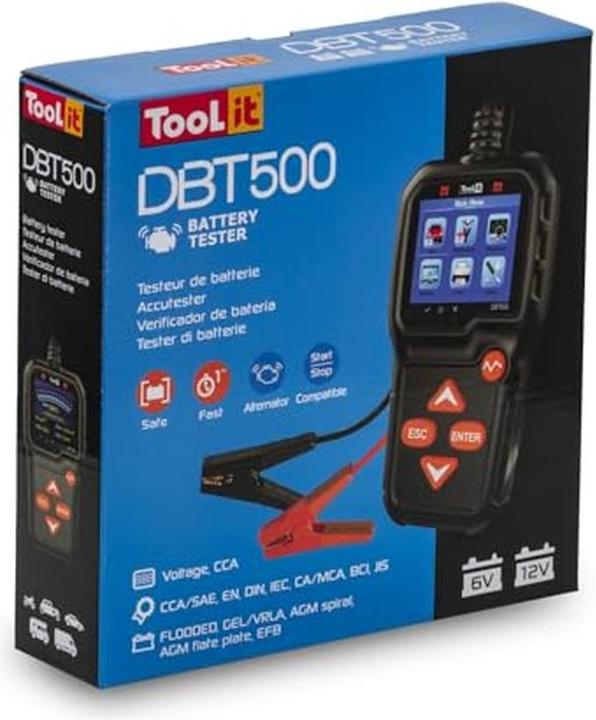Image du produit Toolit DBT500 testeur de batterie de voiture 6 V, 12V test de batterie, vérification de l'alternateur