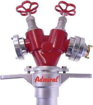 Actual product image Admiral Hydrant standpipe STORZ aluminium DN 80 1xC-outlet/1xoutlet quick coupling/2 valves (1 pcs.)