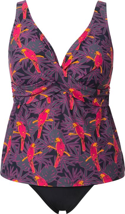 Produktbild Ulla Popken Tankini, Papageien, Softcups, Zierschleife, recycelt (60 H)