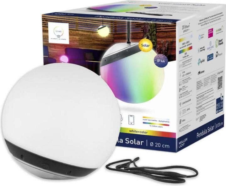 Produktbild Müller Licht tint Pendula Solar, white+color, 20 cm (20 lm, IP44)