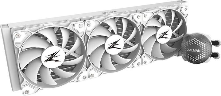 Actual product image Zalman ALPHA36 White CPU Liquid Cooler 360mm Radiator 3 x 120 mm Fan ARGB pump Dual