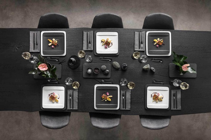 Actual product image Villeroy & Boch Square serving platter/gourmet plate Manufacture Rock blanc