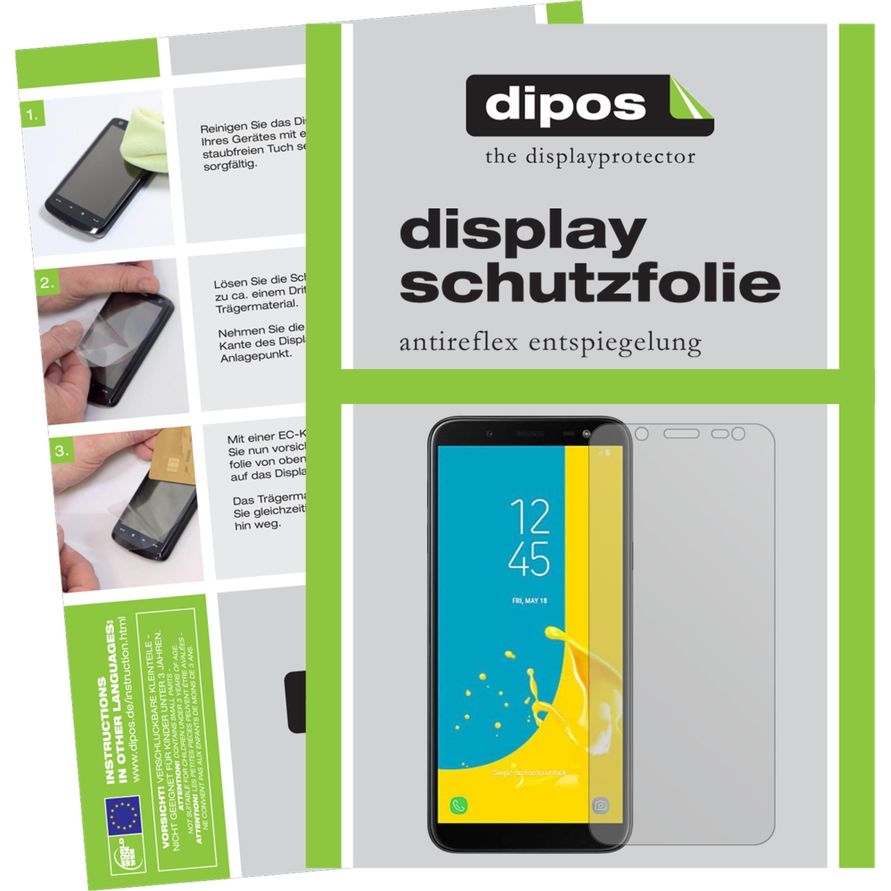 Dipos Displayschutzfolie Antireflex (2 Stück, Samsung Galaxy J6 (2018)), Smartphone Schutzfolie, Transparent