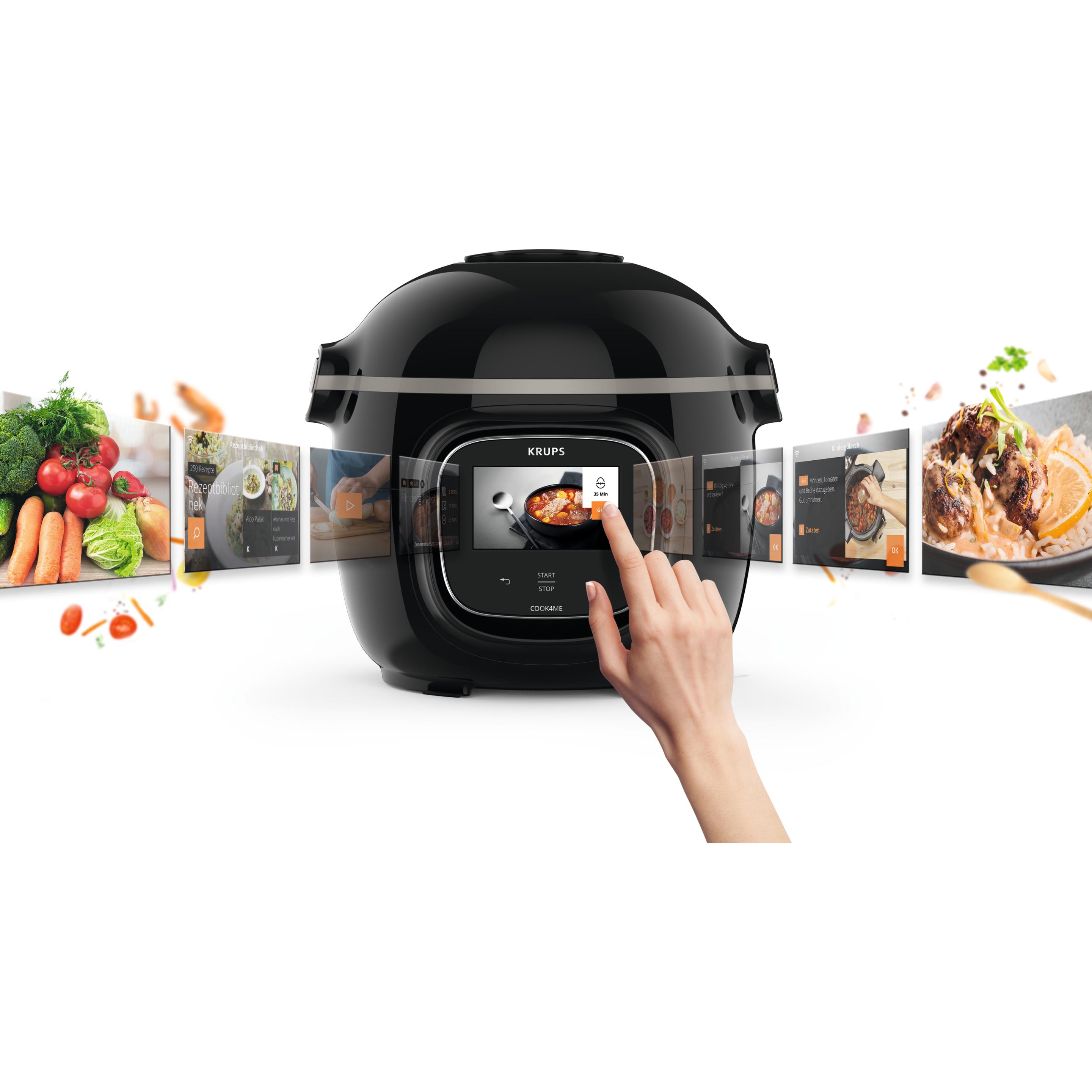 Thumbnail - Krups CZ9128 Cook4Me, Dampfgarer + Reiskocher, Schwarz