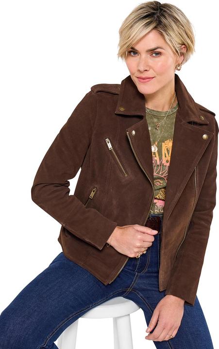 Actual product image Joe Browns Suede Collared Biker Jacket (36)