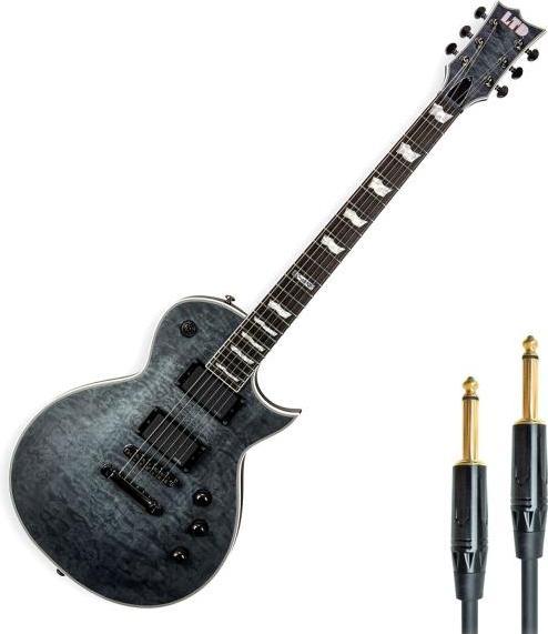 Produktbild ESP LTD EC-401 E-Gitarre See Thru Black mit Kabel (E-Gitarre, Mahagoni)