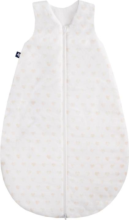 Julius Zöllner Sac de couchage bébé toute l'année Coeurs de Sommeil Gr. 90 cm (90 cm, 0,5 TOG, Toute l'année)