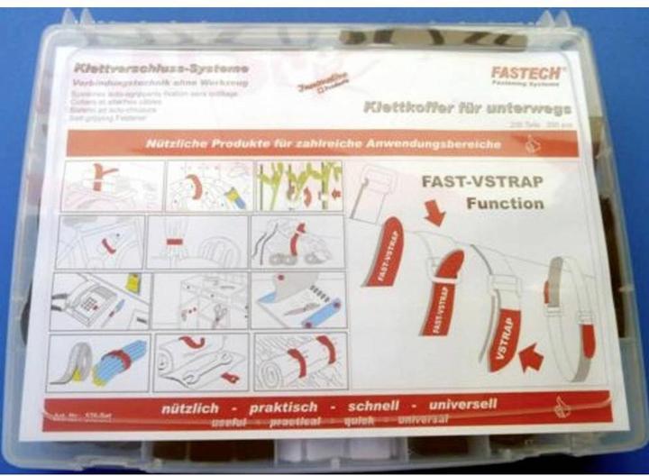 Image du produit Fastech Mallette Velcro 200 pièces Universal (Serre-câbles velcro, 200 pcs)