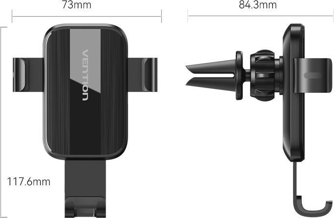 Immagine prodotto Vention Porta telefono automatico per auto KCTB0 con clip nero