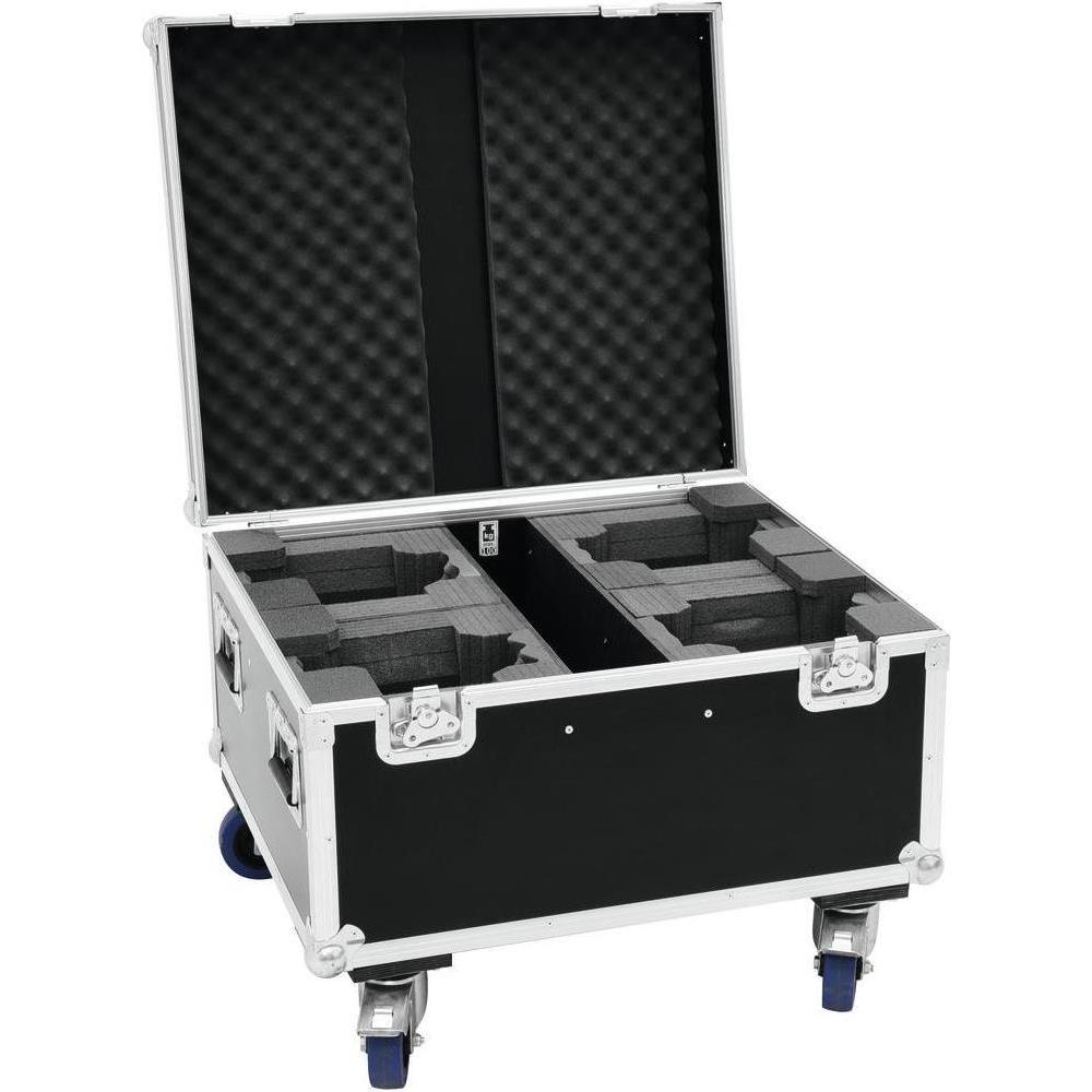 Thumbnail - Roadinger Flight 4x LED TMHX1 MovingHead Beam (19" Case), Audio Racks + Cases, Braun