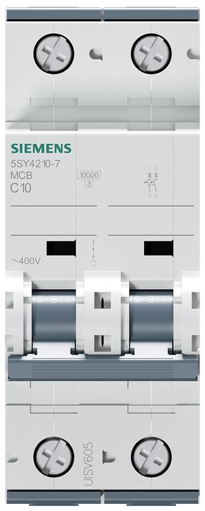 Produktbild Siemens MCB 2 Pole Type C 10kA 10A 400V
