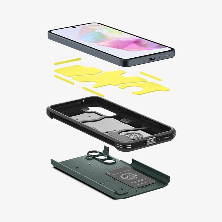Actual product image Spigen Tough Armor Sam A35 5G zielony/abyss green ACS07518 (Samsung Galaxy A35)