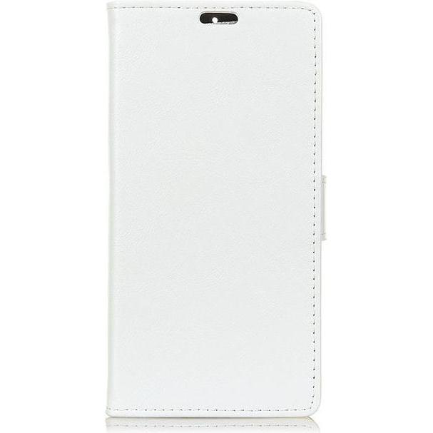 MU Classic Crazy Horse II Leder Bookcover Series (OnePlus 6), Smartphone Hülle, Weiss