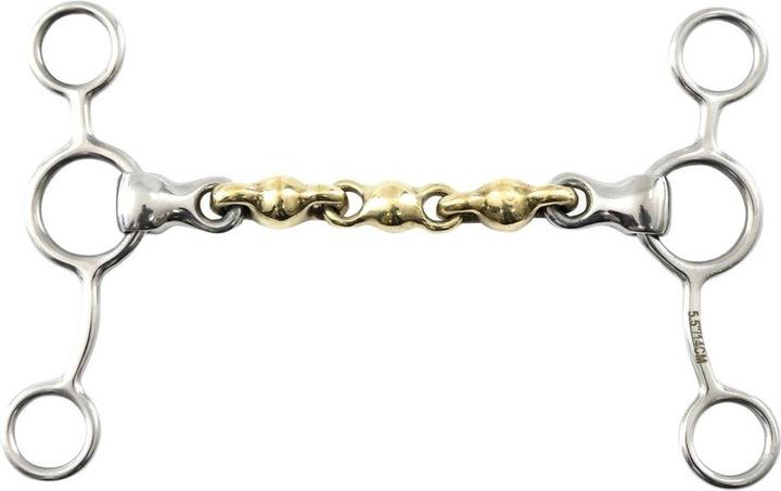 Premier Equine Pelham for horse in brass with waterford mouthpiece
