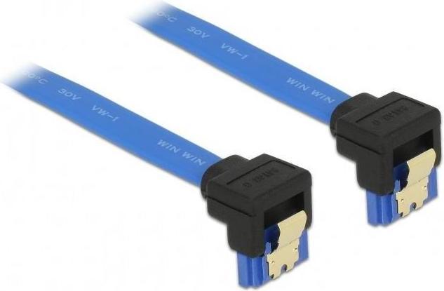 Produktbild Delock Kabel SATA 6 Gb/s Buchse unten gewinkelt > SATA Buchse unten gewinkelt (10 cm, SATA)