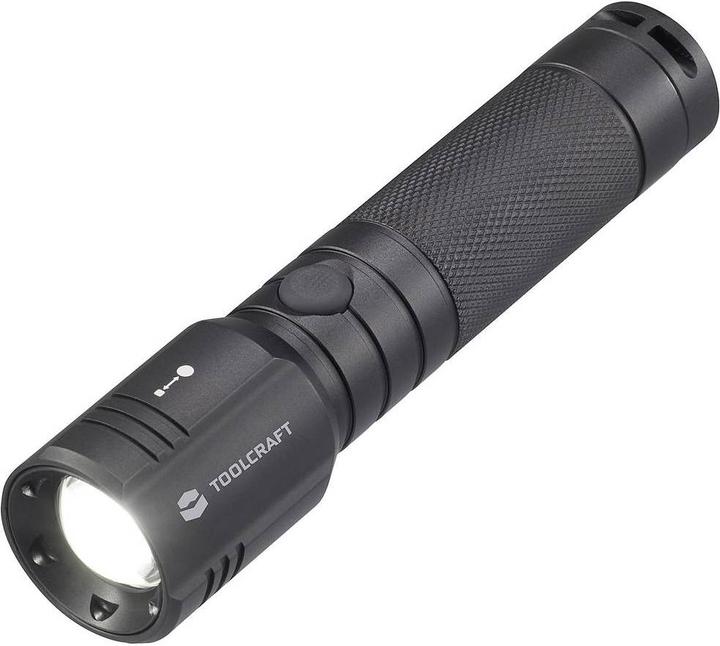 Actual product image Toolcraft SMD LED torch adjustable battery operated 300 lm 121 g (14.30 cm, 300 lm)